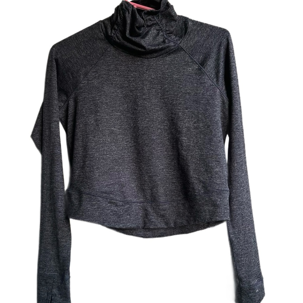 Prana Herringbone Patterned Gray Zawn Top - image 1